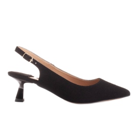Marco Shoes Pumps aus zartem Wildleder mit Riemchen schwarz