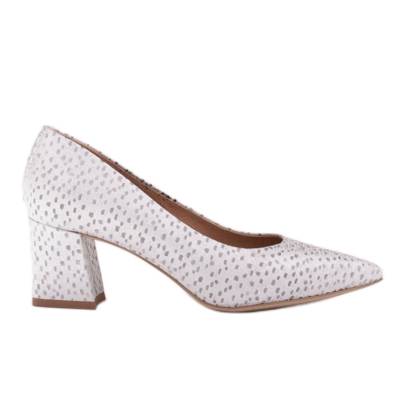Marco Shoes Elegante Pumps aus Sämischleder silber-