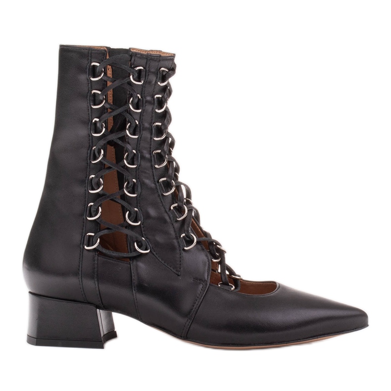 Marco Shoes Geflochtene Stiefel mit Riemen schwarz