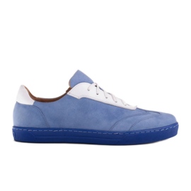 Marco Shoes Sport-Sneaker aus hochwertigem Naturvelours blau