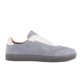 Marco Shoes Sport-Sneaker aus hochwertigem Naturvelours grau
