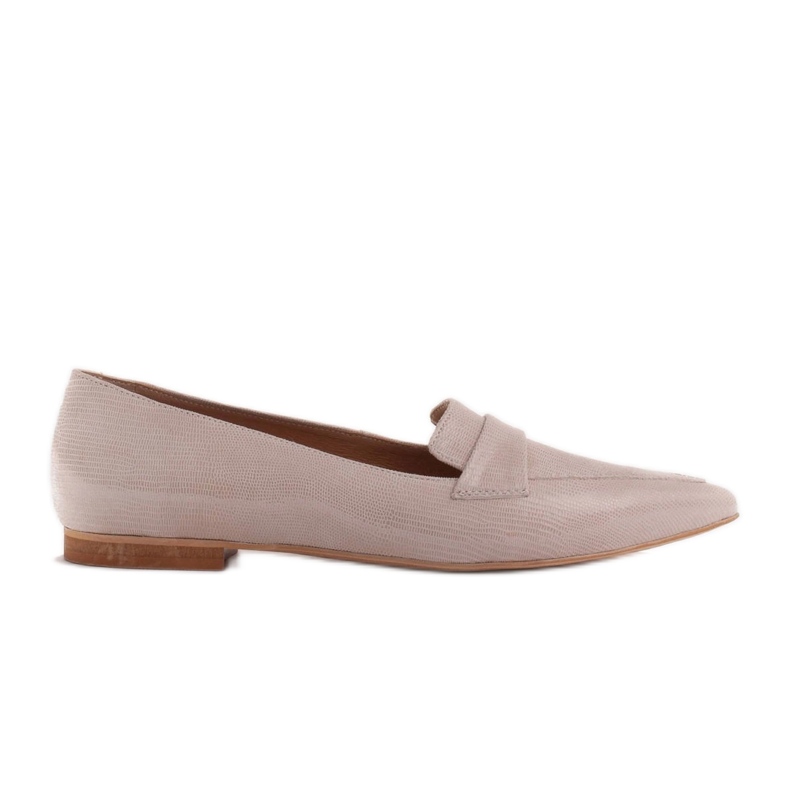 Marco Shoes Ballerinas aus Wildleder mit Schlangenleder beige