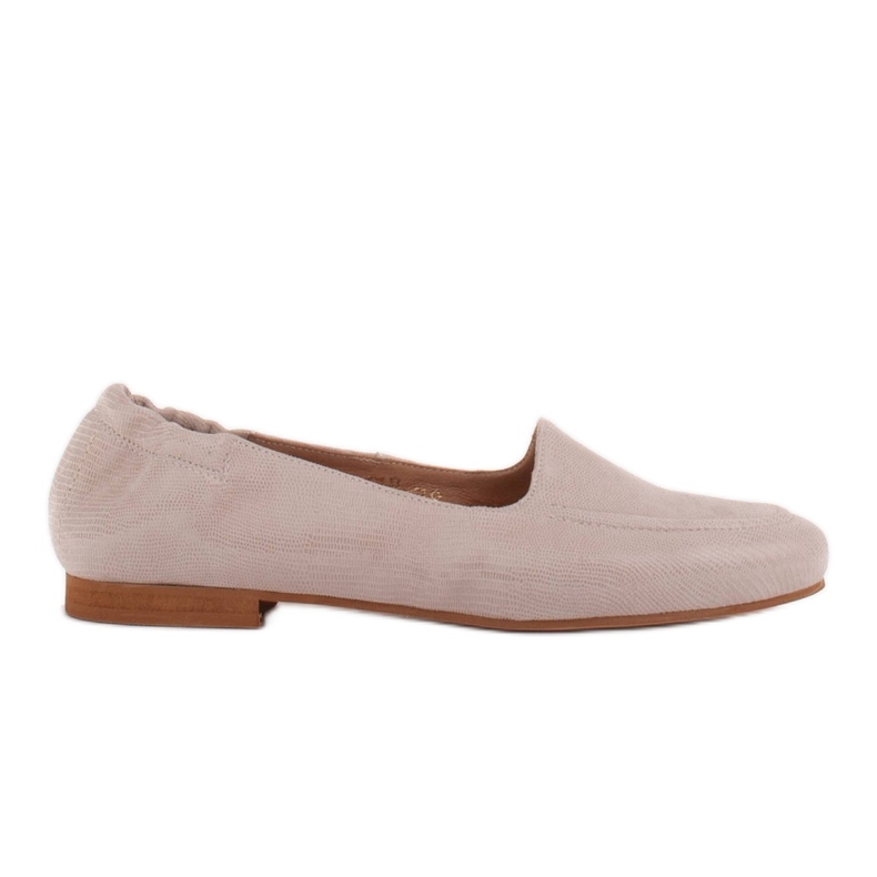Marco Shoes Damenballerinas mit Gummizug im Obermaterial beige