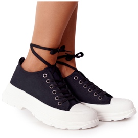 Sneakers für Damen auf der Plattform Schwarz Travel Time