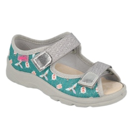 Befado Kinderschuhe 869Y166 grau grün