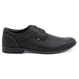 Olivier Leder Herrenschuhe 305GT schwarz
