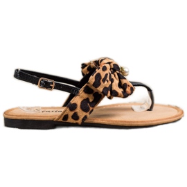 Seastar Stilvolle Sandalen mit Schleife braun schwarz