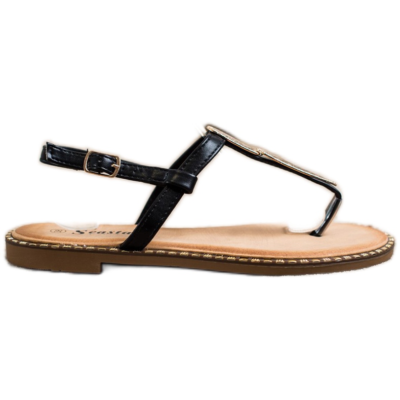 Seastar Flip-Flops Sandalen mit Ornament schwarz