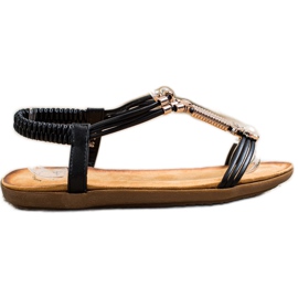SHELOVET Elegante Sandalen mit Gummizug schwarz
