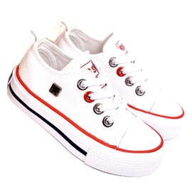 Klassisch niedrige Sneakers für Kinder Big Star HH374089 Weiß