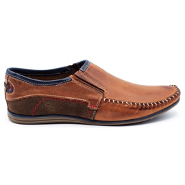 KOMODO Leder Herrenschuhe 847 braun marineblau