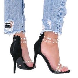 Schwarze Sandalen auf hohem Absatz von Mao