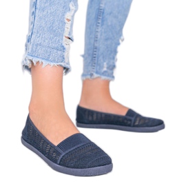 Vicky marineblaue Slip-On-Sneakers