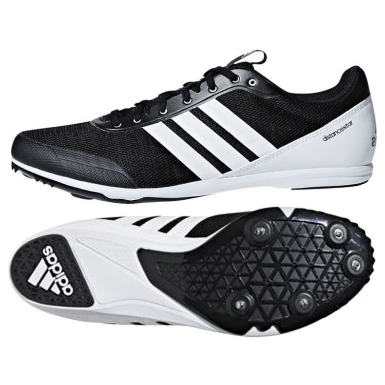 Adidas Distancestar M AQ0213 Laufspikes weiß schwarz