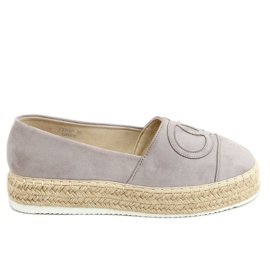 Graue Espadrilles T379P Grau