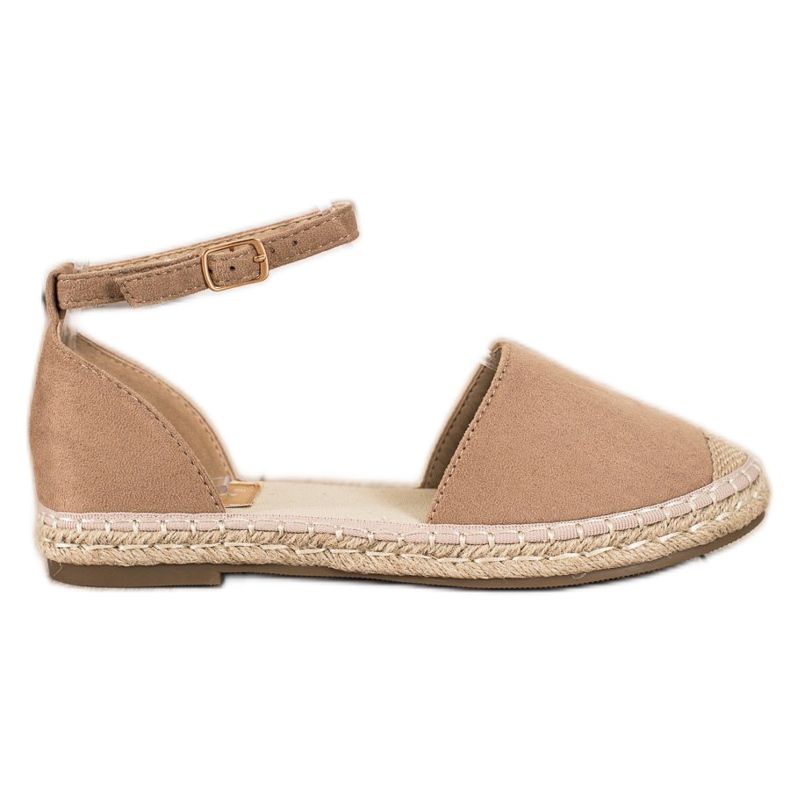 Kayla Beige Espadrilles mit Schnalle