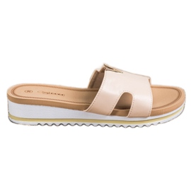 Groto Gogo Klassische bequeme Hausschuhe beige