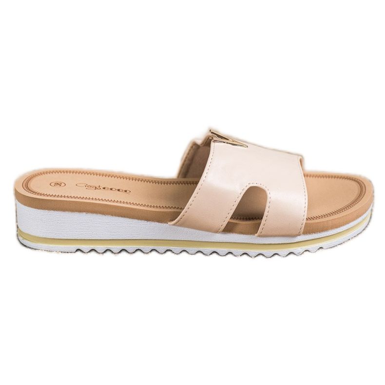 Groto Gogo Klassische bequeme Hausschuhe beige