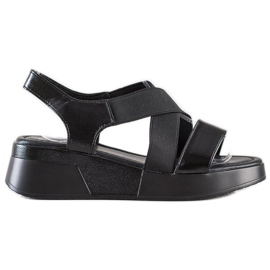 Weide Bequeme Sandalen zum Hineinschlüpfen schwarz