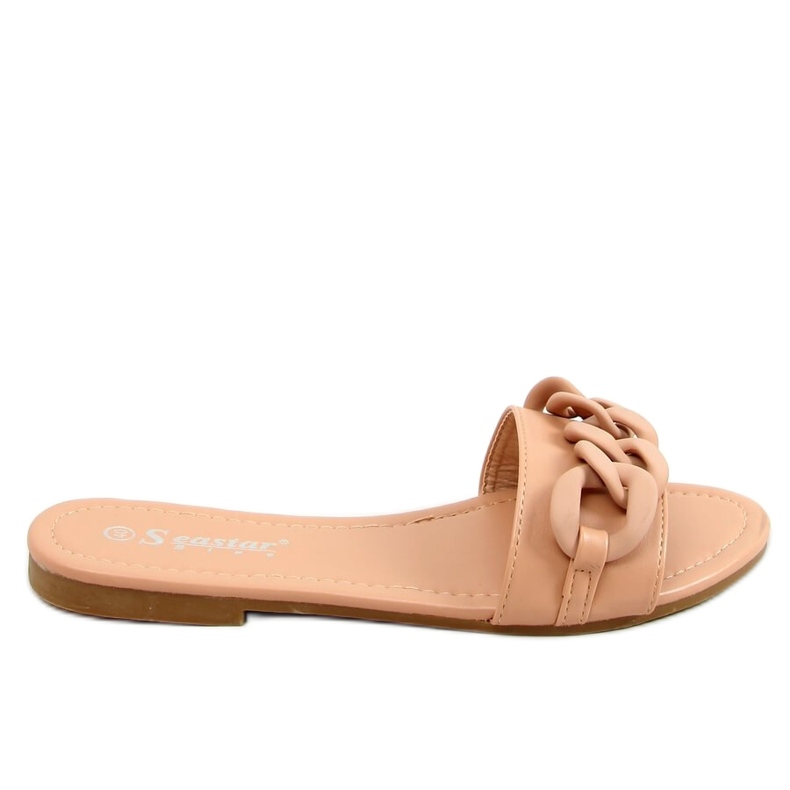 Beige Hausschuhe mit Kette CK205P Khaki
