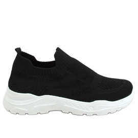 Schwarz LA172P Schwarze Socken Sportschuhe