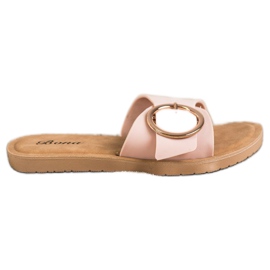 Bona Hausschuhe mit dekorativer Schnalle rosa