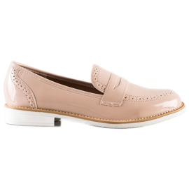 Sun Color Lackierte Brogues beige