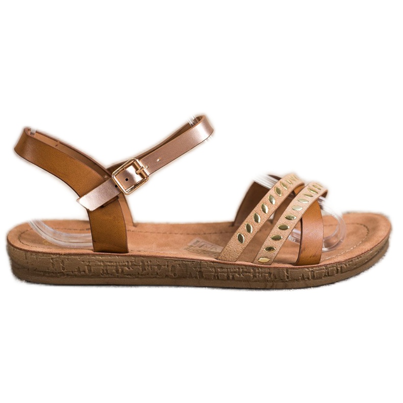 Queen Vivi Modische Sandalen beige braun