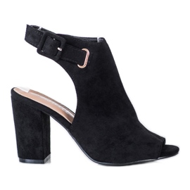 Bestelle Geschlossene Sandalen mit Schnalle schwarz