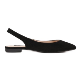 Wildleder Ballerinas in Spitz Black Daisy schwarz
