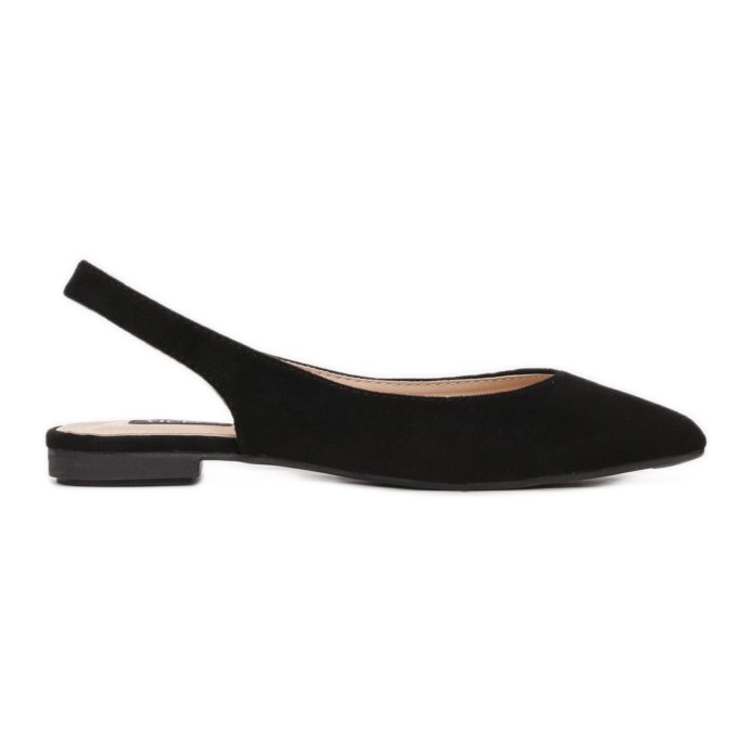 Wildleder Ballerinas in Spitz Black Daisy schwarz