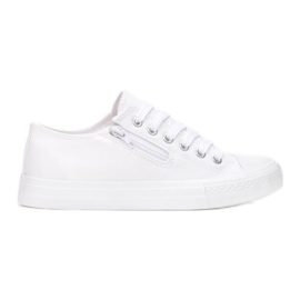 Damen Sneaker mit Reißverschluss Weiß Malani