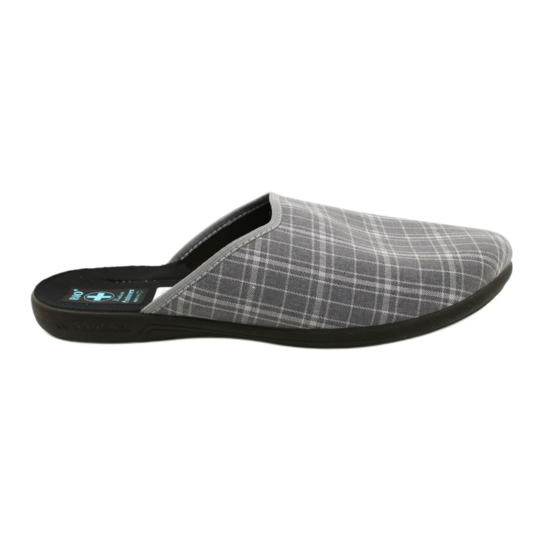 Herrenhausschuhe Adanex 25950 grau kariert