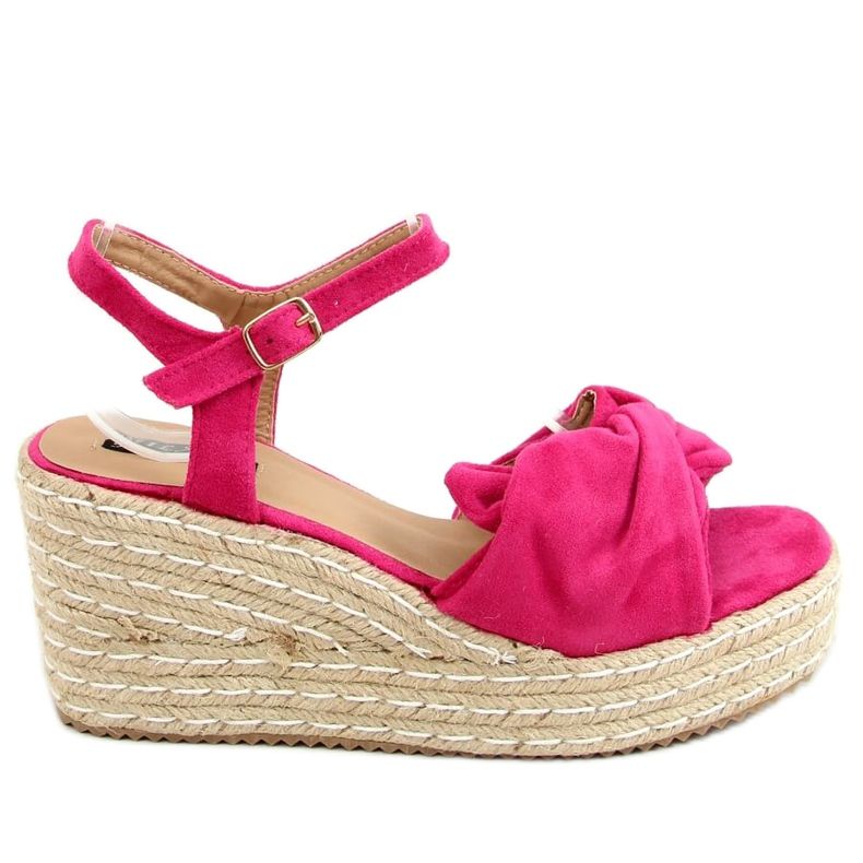 Sandalen Espadrilles auf Fuchsia Wedges WH-3K63 Fuchsia rosa