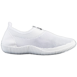 SHELOVET Durchbrochene Slip-On-Schuhe weiß