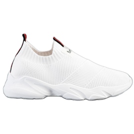 SHELOVET Weiße Fashion Slip-On Sneakers