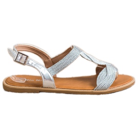 Nio Nio Silberne Sandalen silber-