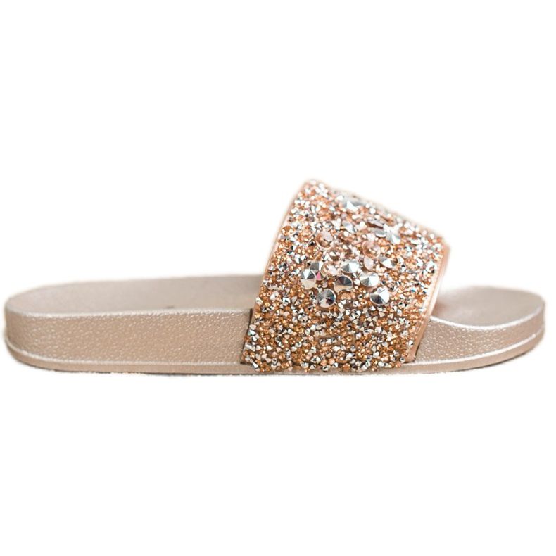 SHELOVET Hausschuhe mit Ornamenten golden