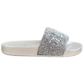 SHELOVET Hausschuhe mit Ornamenten grau