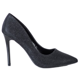 Renda Schwarze High Heels mit Glitzer