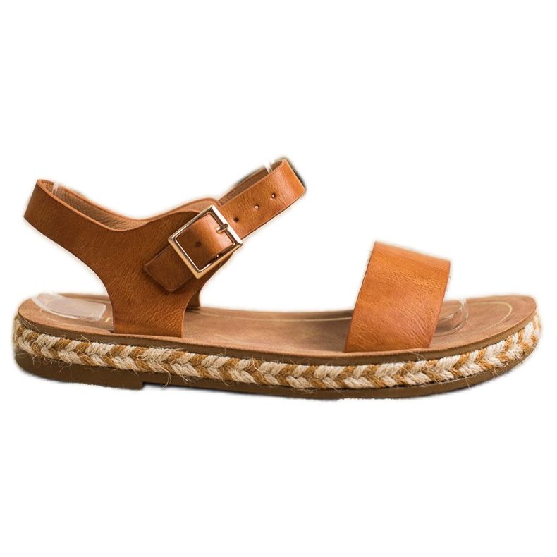 SHELOVET Bequeme braune Sandalen