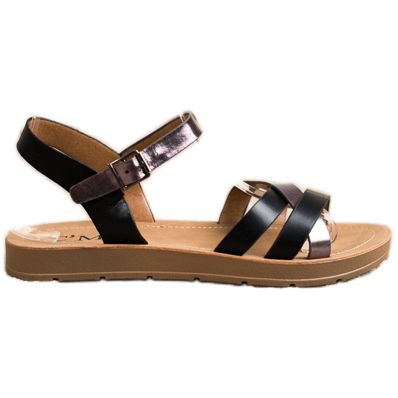 Cm Paris Bequeme Sandalen aus Öko-Leder schwarz