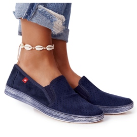 Durchbrochene Espadrilles Big Star HH276004 Marineblau navy blau