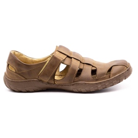 Polbut Herren durchbrochene Schuhe 237 für den Sommer braun