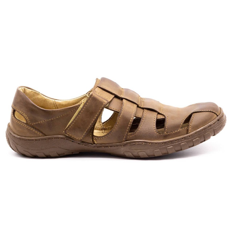 Polbut Herren durchbrochene Schuhe 237 für den Sommer braun