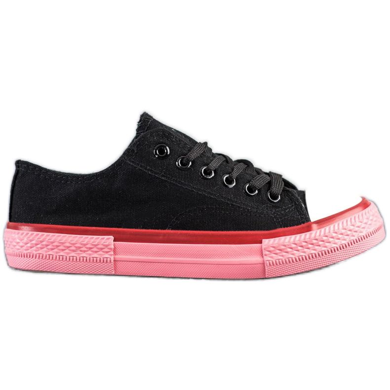 SHELOVET Turnschuhe auf der rosa Plattform schwarz