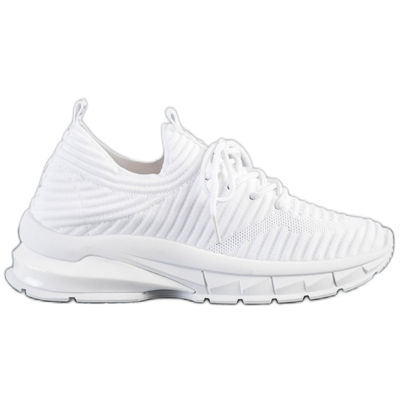 SHELOVET Weiße Turnschuhe auf der Plattform