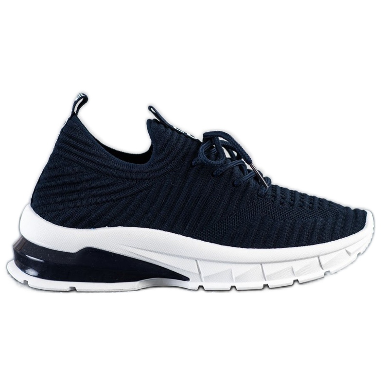 SHELOVET Marineblaue Turnschuhe auf der Plattform navy blau