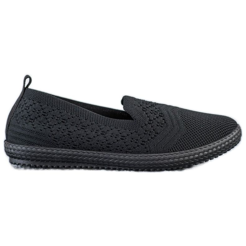 SHELOVET Schwarze Slipper