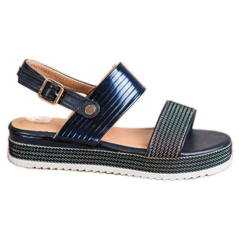 SHELOVET Sandalen auf der Plattform navy blau blau
